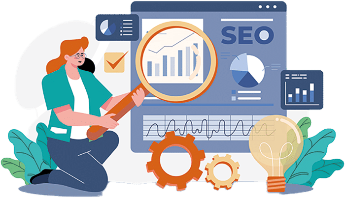 Глибокий SEO-аудит сайту: ілюстрація аналізу графіків зростання та пошукових метрик: релевантність вмісту