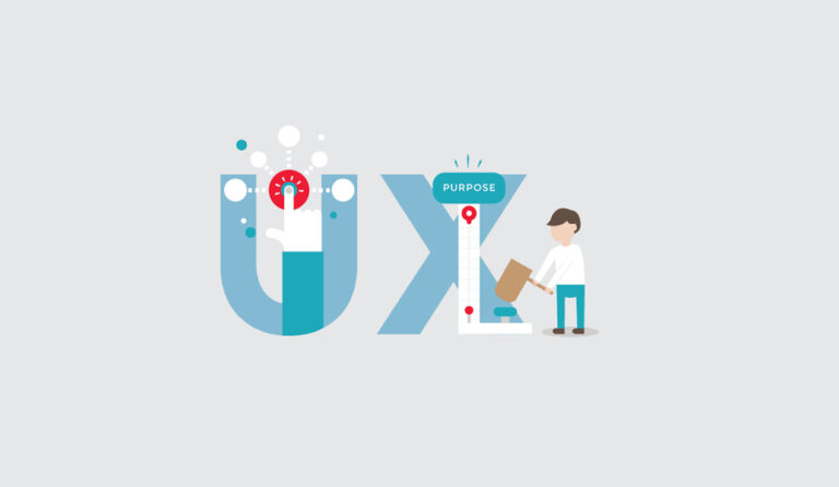 Креативна ілюстрація про розробку користувацького досвіду UX та UI дизайну: стратегія